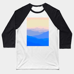 Cool Blue Appalachian Sunset Baseball T-Shirt